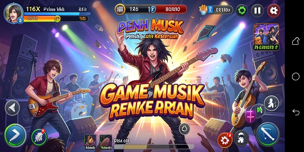 Gameplay seru di 116X dengan tantangan musik interaktif.