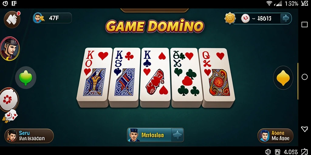 Gameplay seru dan interaktif dalam 47F, menampilkan aksi domino.