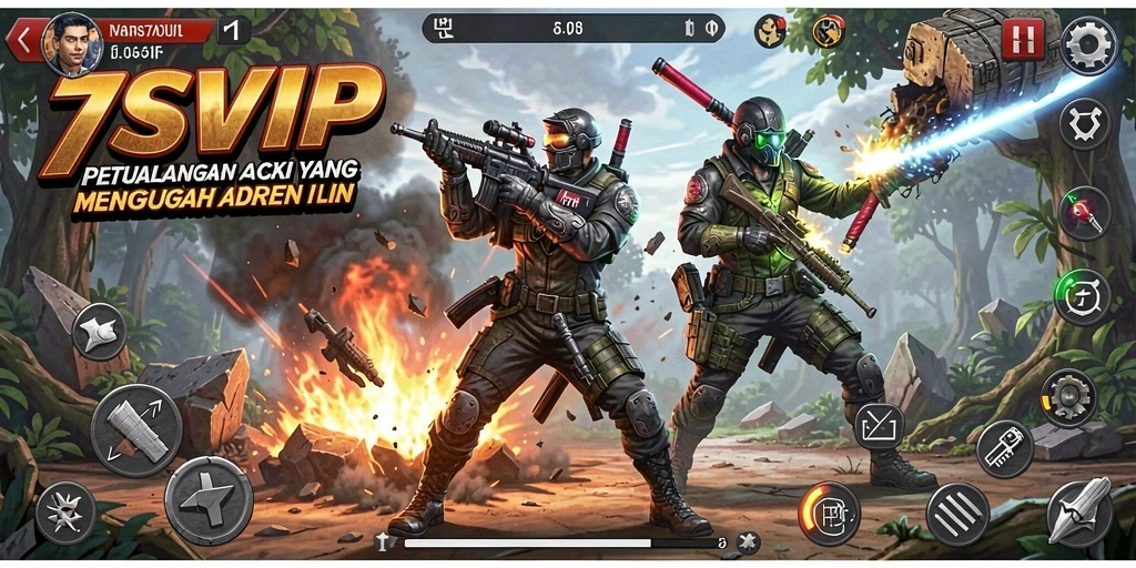 Screenshot utama 7SVIP menampilkan aksi mendebarkan dalam gameplay yang intens.