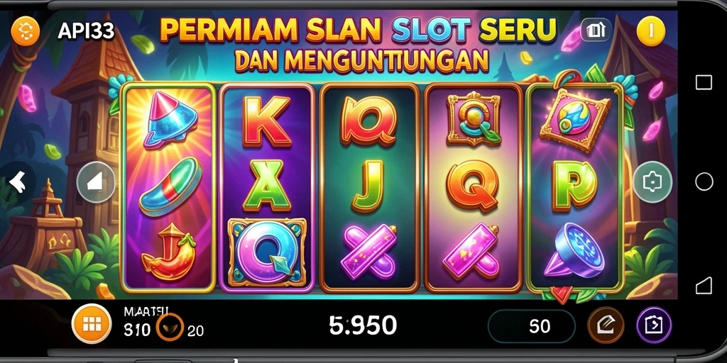 Tangkapan layar gameplay menampilkan gulungan dan tema slot menarik.