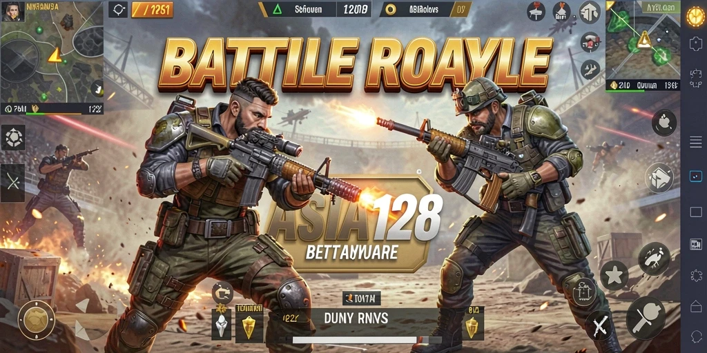Gameplay seru dan intens di ASIA128 Battle Royale.