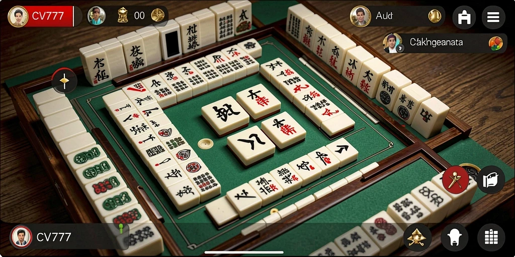Screenshot gameplay CV777 yang menampilkan keseruan permainan Mahjong.
