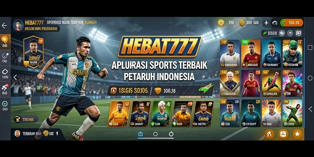 Tampilan utama HEBAT777 dengan berbagai opsi taruhan olahraga.