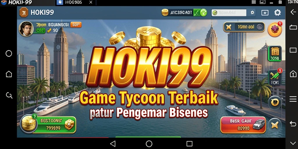 Tampilan gameplay HOKI99 menampilkan keseruan manajemen bisnis yang intens.