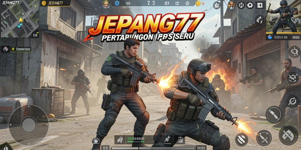 Screenshot gameplay <strong>JEPANG77</strong> menunjukkan aksi pertempuran yang intens.