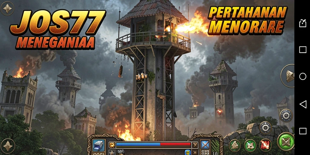 Tampilkan gameplay seru JOS77 dengan menara yang strategis.