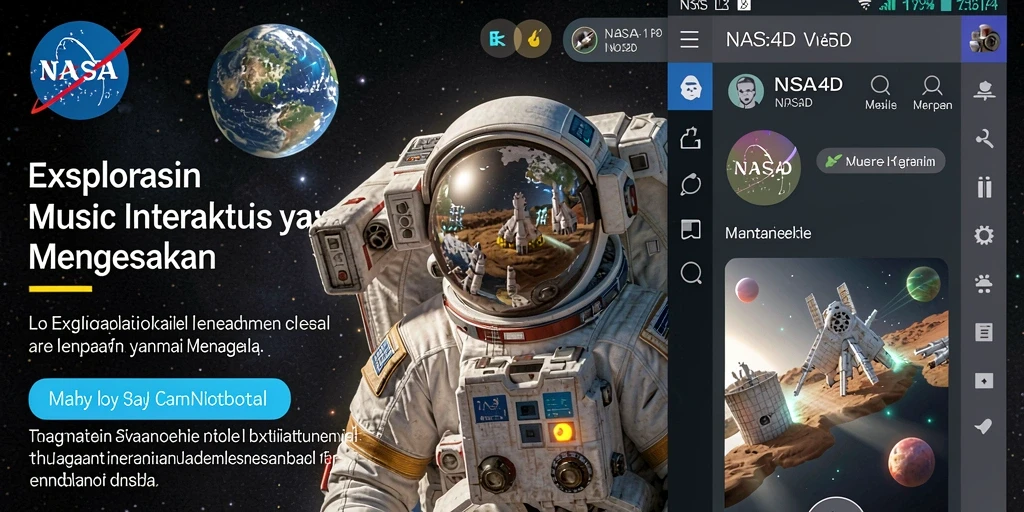 Screenshot gameplay NASA4D menampilkan pengalaman musik yang interaktif dan menyenangkan.