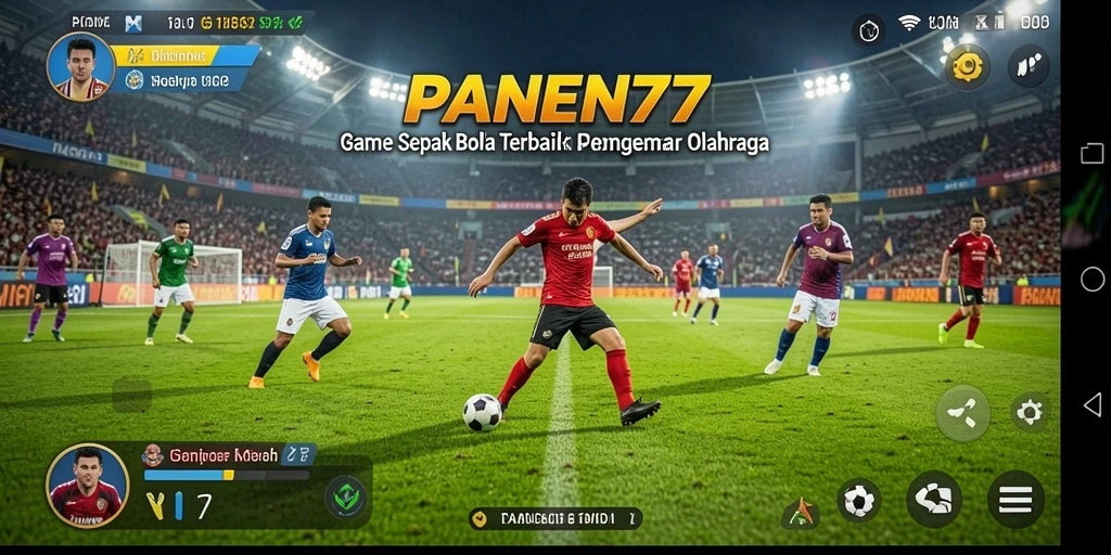 Tampilan menarik dari gameplay sepak bola di PANEN77.