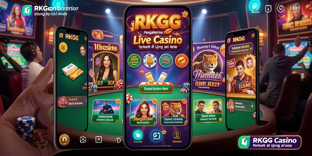 Tampilan gameplay Live Casino yang imersif dan interaktif.