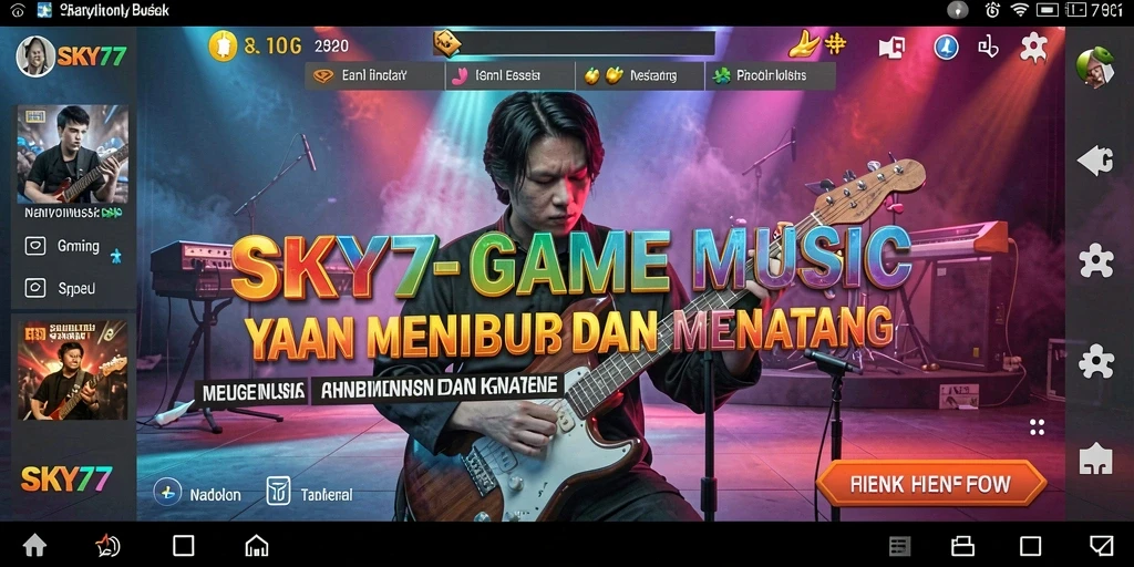 Gameplay SKY77 menunjukkan tantangan musik yang seru dan interaktif.