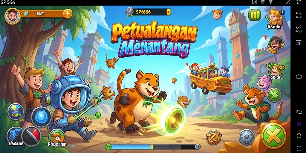 Screenshot SP666 menampilkan momen seru dalam gameplay Arcade.