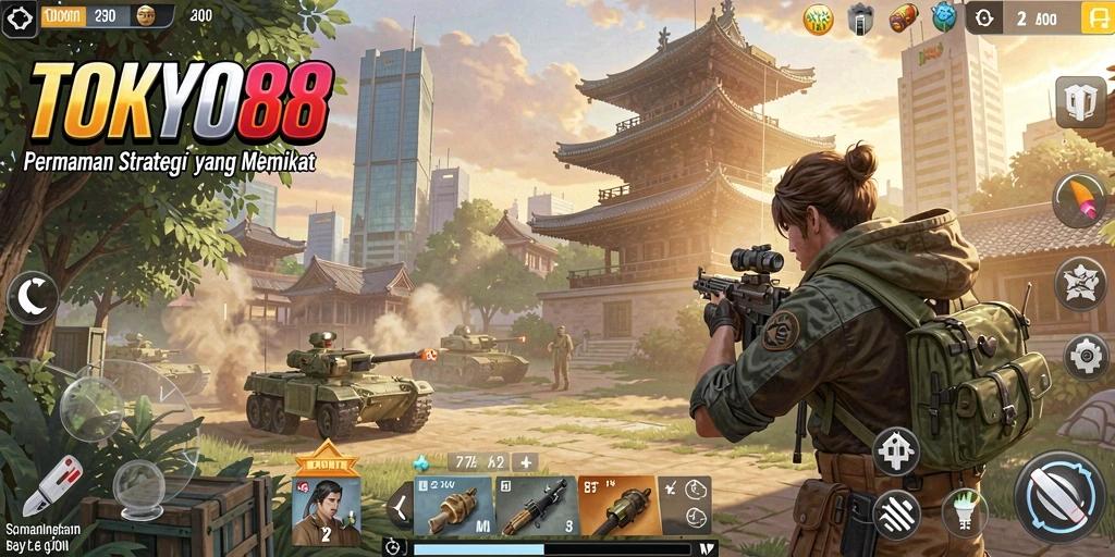 Tampilan gameplay strategis yang menakjubkan di TOKYO88.