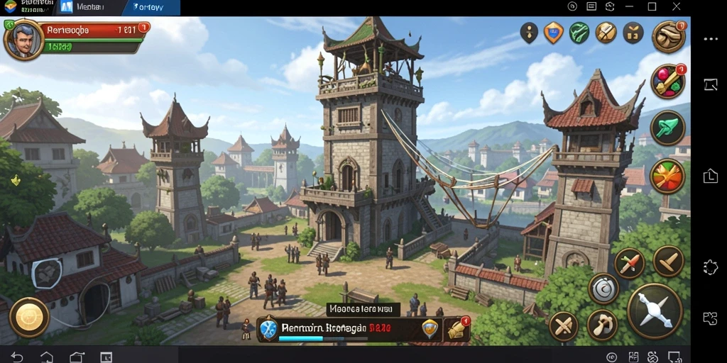 Tangkapan layar V21 menampilkan aksi intens dalam Tower Defense.