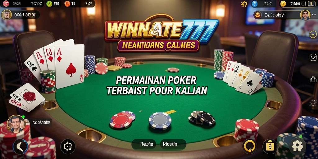 Tampilan gameplay seru di WINRATE777 saat bermain Poker.